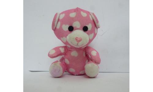 Pel�cia Ursinho Rosa com Cora��es